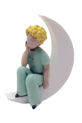LE PETIT PRINCE ASSIS SUR LA LUNE PVC FIGURINE