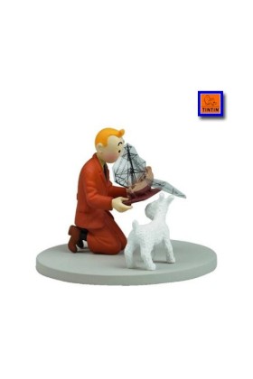 TENTEN - BOX SCENE TINTIN HOLDING THE UNICORN