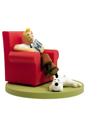 TENTEN - PVC BOX SCENE TINTIN AT HOME