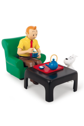 TINTIN HAVING TEA STATUE