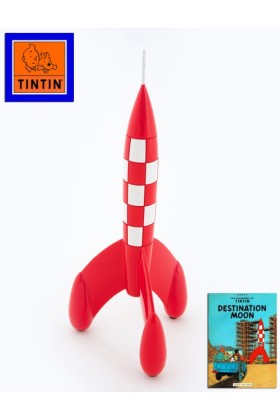 TINTIN - DESTINATION MOON RESIN ROCKET 72 cm.