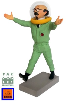 TINTIN - TOURNESOL OBJECTIF LUNE STATUE