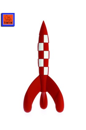 TINTIN DESTINATION MOON 17cm. ABS ROCKET