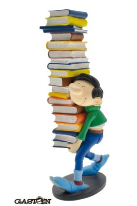 GASTON LAGAFFE PILE OF BOOKS STATUE