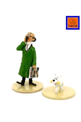 TINTIN LISEZ TOURNESOL & MILOU LEAD FIGURINE