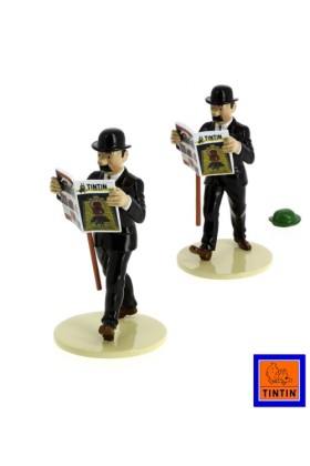 TINTIN LISEZ DUPOND & DUPONT LEAD FIGURINE