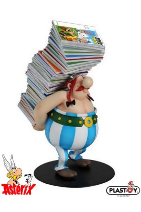 OBELIX PILE D´ALBUMS RESIN STATUE