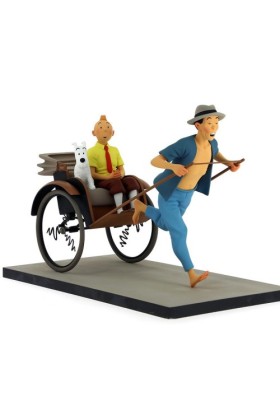 TINTIN & SNOWY RICKSAW STATUE