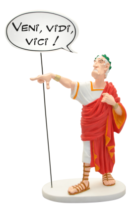 ASTERIX COMICS BUBBLES CAESAR STATUE
