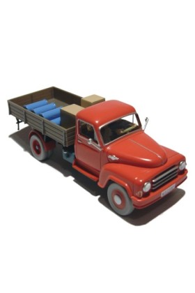 TINTIN 1/43 CARS - RED TRUCK BLACK ISLAND